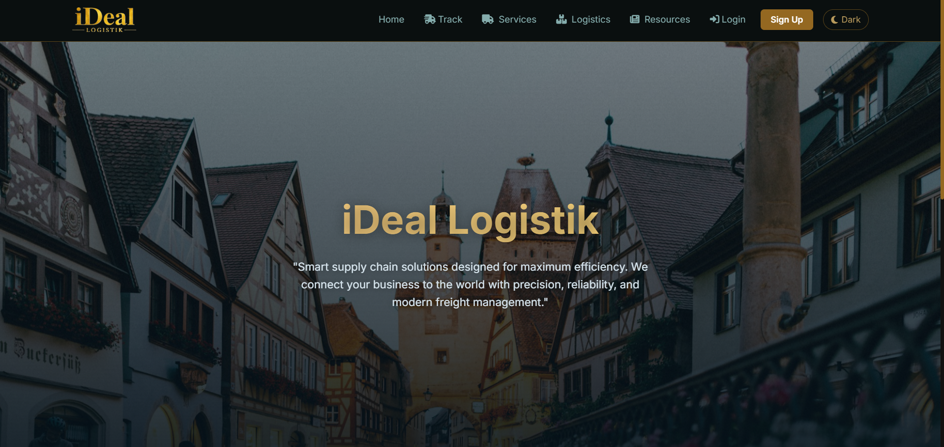 Ideal Logistik website homepage